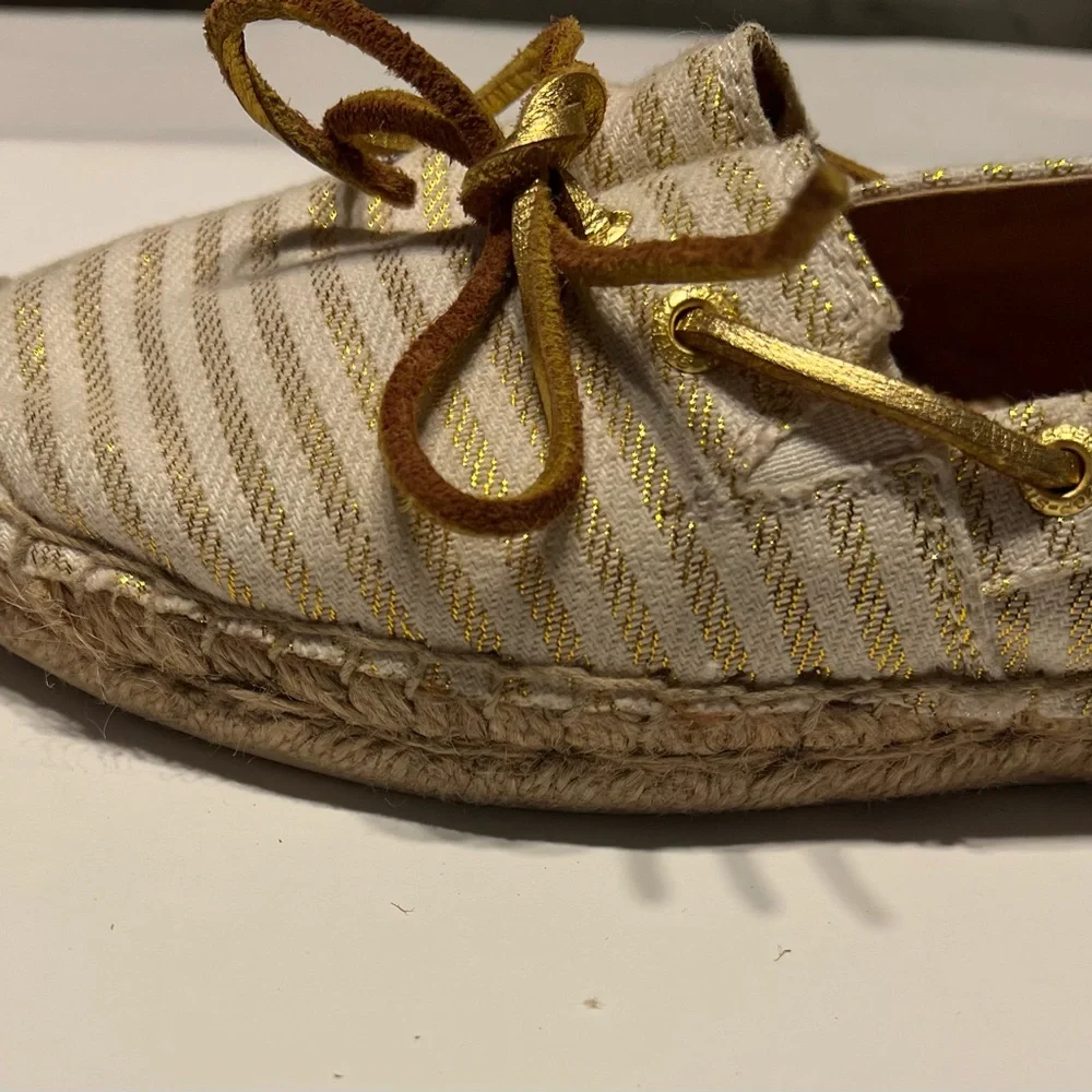 Sperry Women’s Top Sider Metallic Boat Katama Espadrilles Size 10